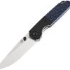 Kansept Warrior Linerlock - Black/Blue G10