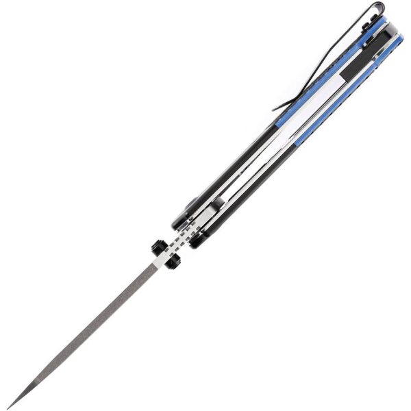 Kansept Warrior Linerlock - Black/Blue G10
