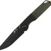 Kansept Warrior Linerlock - Black/Green G10