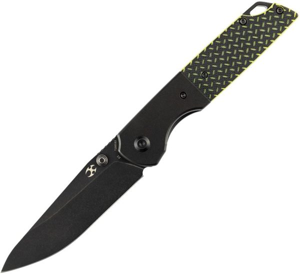Kansept Warrior Linerlock - Black/Green G10
