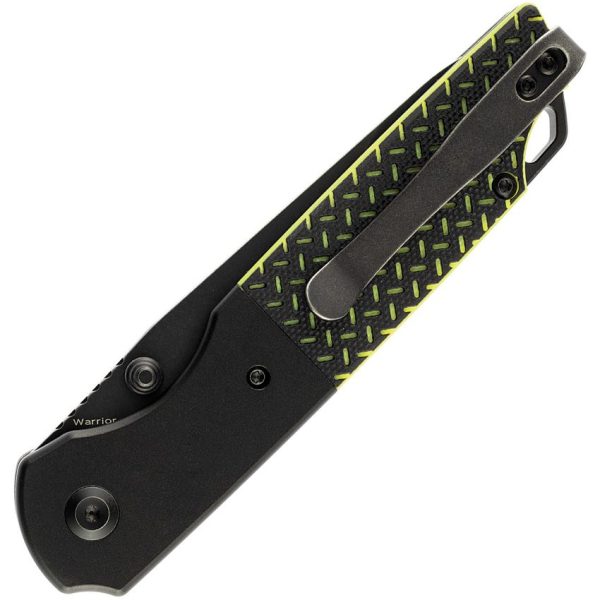 Kansept Warrior Linerlock - Black/Green G10