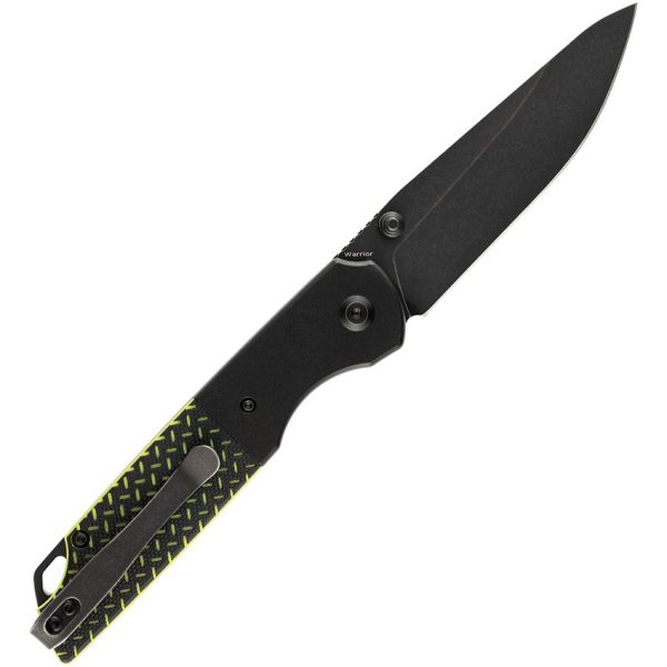 Kansept Warrior Linerlock - Black/Green G10