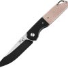 Kansept Warrior Linerlock Brown Micarta Drop