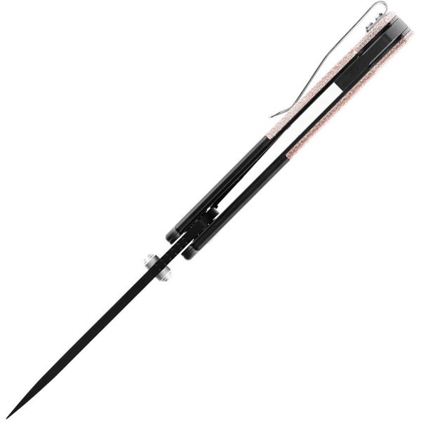 Kansept Warrior Linerlock Brown Micarta Drop