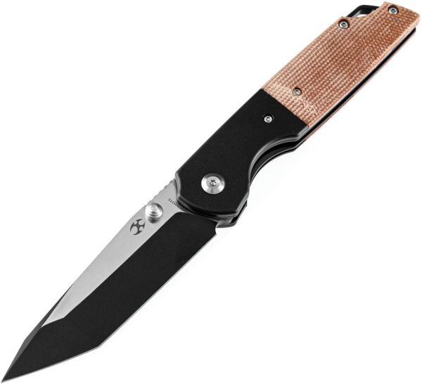 Kansept Warrior Linerlock Tanto Brown Micarta