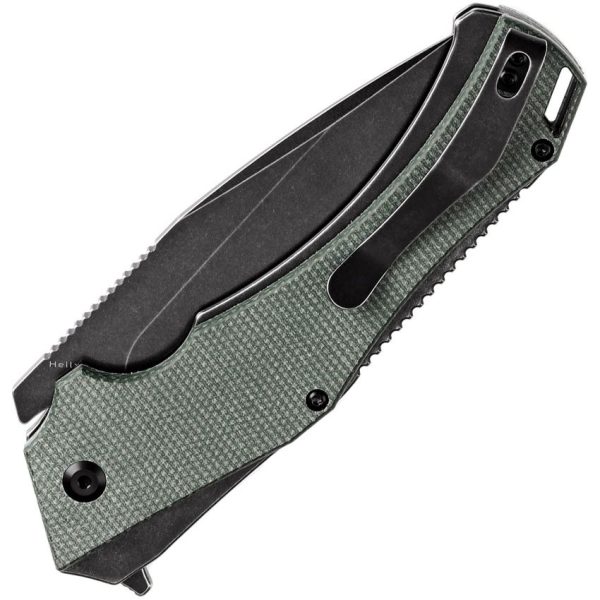 Kansept Hellx Framelock D2 Green Micarta