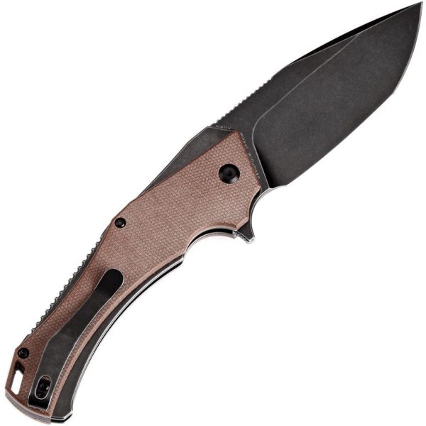 Kansept Hellx Framelock D2 Brown Micarta
