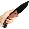 Kansept Hellx Framelock D2 Brown Micarta