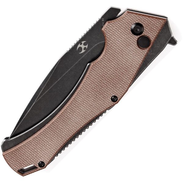 Kansept Hellx Framelock D2 Brown Micarta