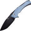 Kansept Hellx Framelock D2 Blue Micarta Folding Knife