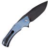 Kansept Hellx Framelock D2 Blue Micarta Folding Knife