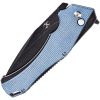 Kansept Hellx Framelock D2 Blue Micarta Folding Knife