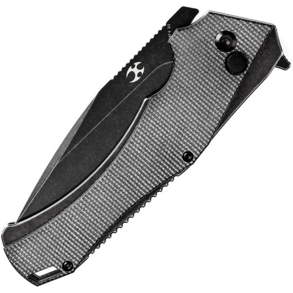 Kansept Hellx Framelock D2 Black Micarta Folding Knife