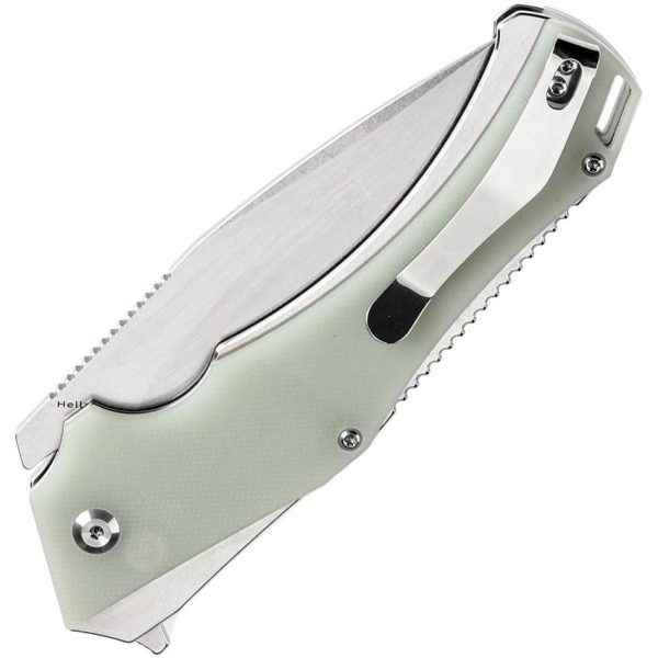 Kansept Hellx Framelock D2 Jade G10 Folding Knife