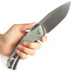 Kansept Hellx Framelock D2 Jade G10 Folding Knife