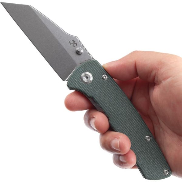 Kansept Main Street Linerlock 154CM Green Micarta