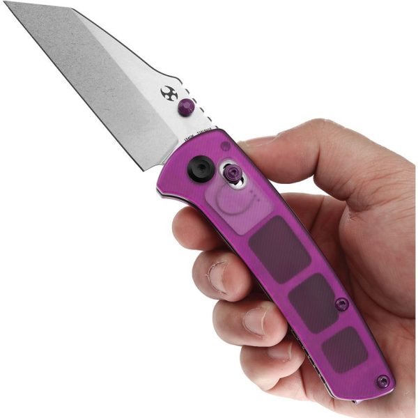 Kansept Main Street Crosslock Purple Acrylic Folding Knife