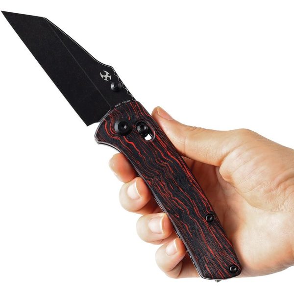 Kansept Main Street Crosslock Black Red G-Mascus Folding Knife