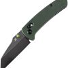 Kansept Main Street Crosslock Green Canvas Micarta Folding Knife
