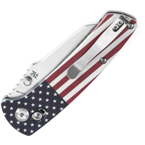 Kansept Main Street Crosslock Jade American Flag Folding Knife