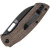 Kansept Convict Linerlock Brown Micarta Folding Knife