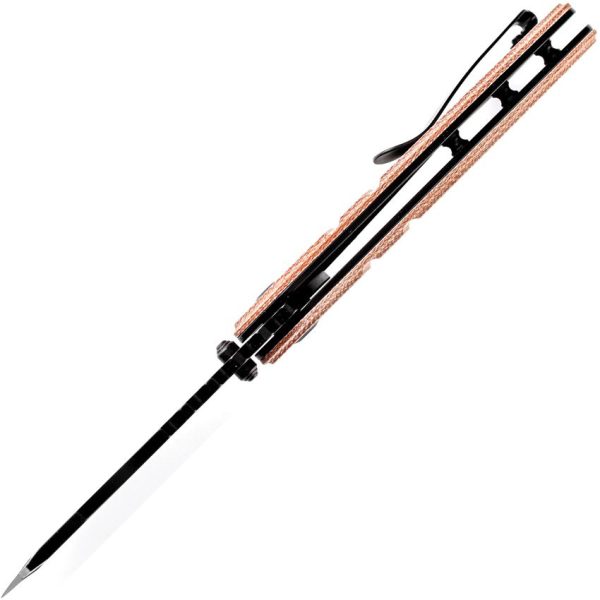 Kansept XL Korvid Linerlock Brown Micarta Knife