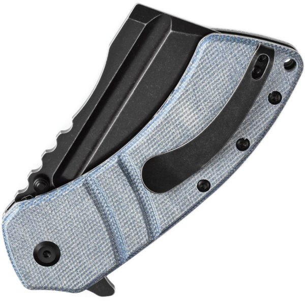 Kansept XL Korvid Linerlock Blue Micarta Folding Knife