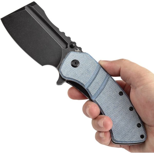 Kansept XL Korvid Linerlock Blue Micarta Folding Knife