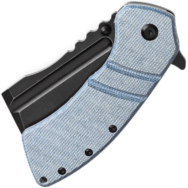 Kansept XL Korvid Linerlock Blue Micarta Folding Knife