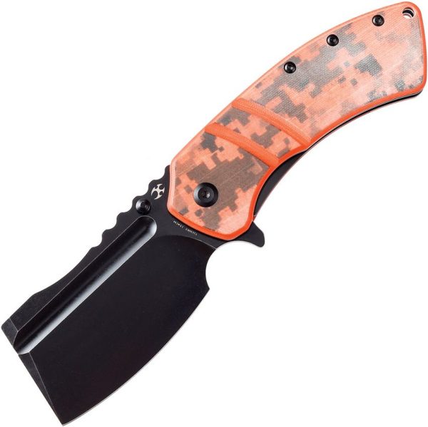 Kansept XL Korvid Linerlock Orange Camo G10 Knife