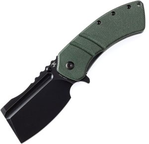 Kansept XL Korvid Linerlock Green Canvas Micarta
