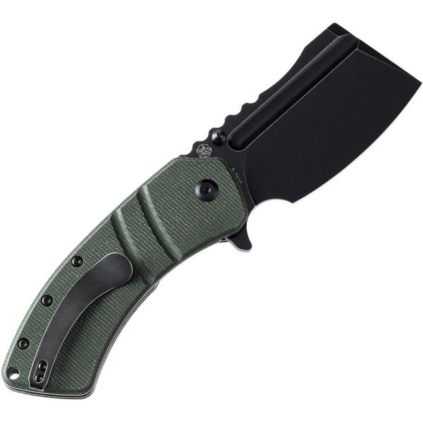 Kansept XL Korvid Linerlock Green Canvas Micarta