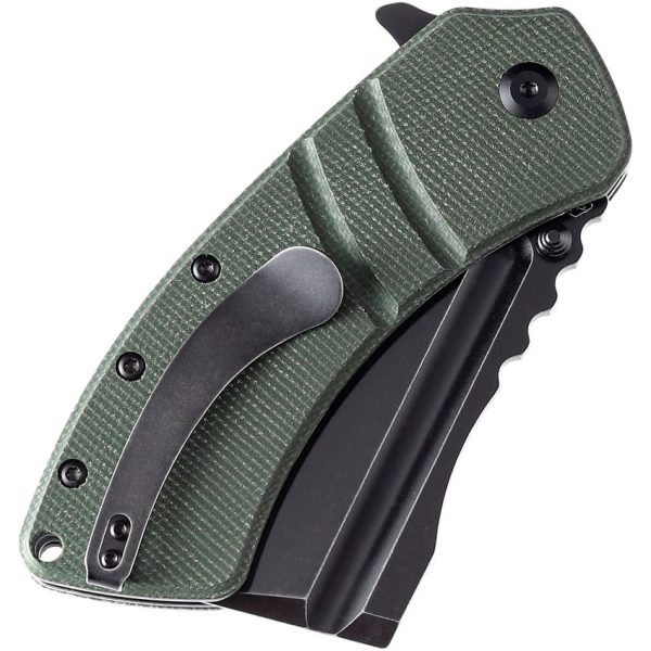 Kansept XL Korvid Linerlock Green Canvas Micarta