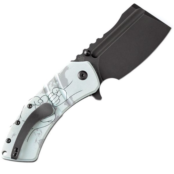 Kansept XL Korvid Linerlock Jade G10 Folding Knife