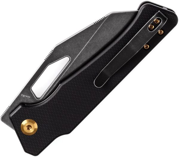 Kansept Egress Wharncliffe Linerlock Black G10