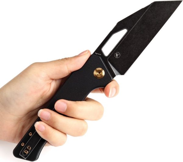 Kansept Egress Wharncliffe Linerlock Black G10