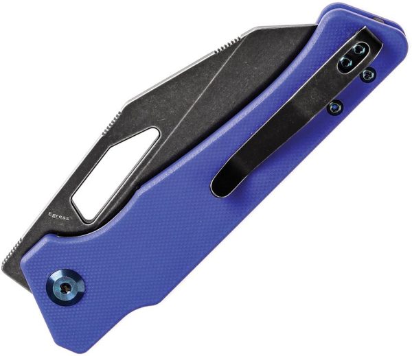 Kansept Egress Wharncliffe Linerlock Blue G10