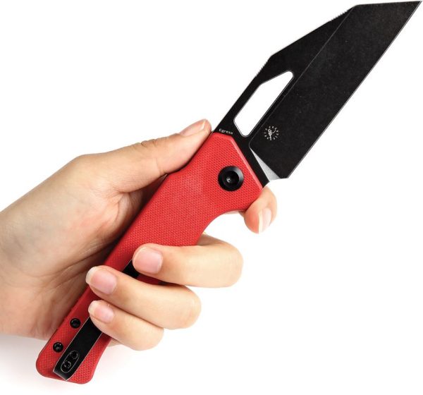 Kansept Egress Wharncliffe Linerlock Red G10