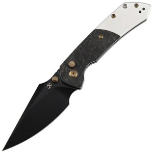 Kansept Fenrir Button Lock Carbon Fiber Harpoon Knife