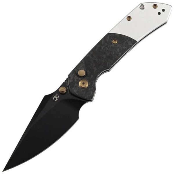 Kansept Fenrir Button Lock Carbon Fiber Harpoon Knife