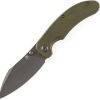 Kansept Nesstreet Linerlock Olive G10 Coated Blade