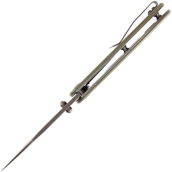 Kansept Nesstreet Linerlock Olive G10 Coated Blade