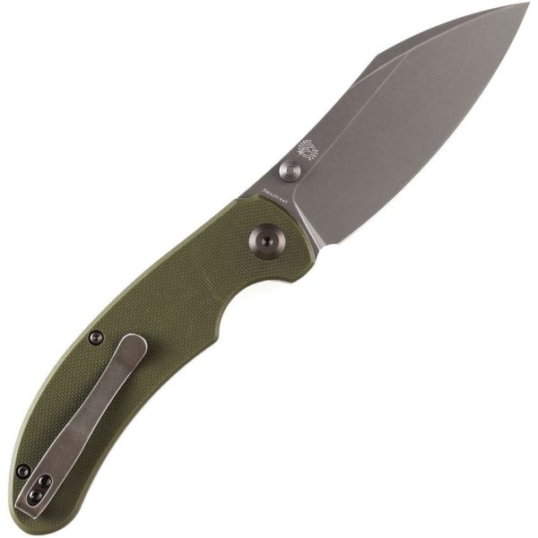 Kansept Nesstreet Linerlock Olive G10 Coated Blade