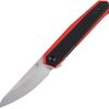 Kansept Integra Linerlock Black/Red G10 Extended Tang