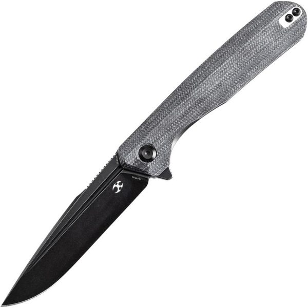 Kansept Qilin Linerlock Black Micarta Drop Point