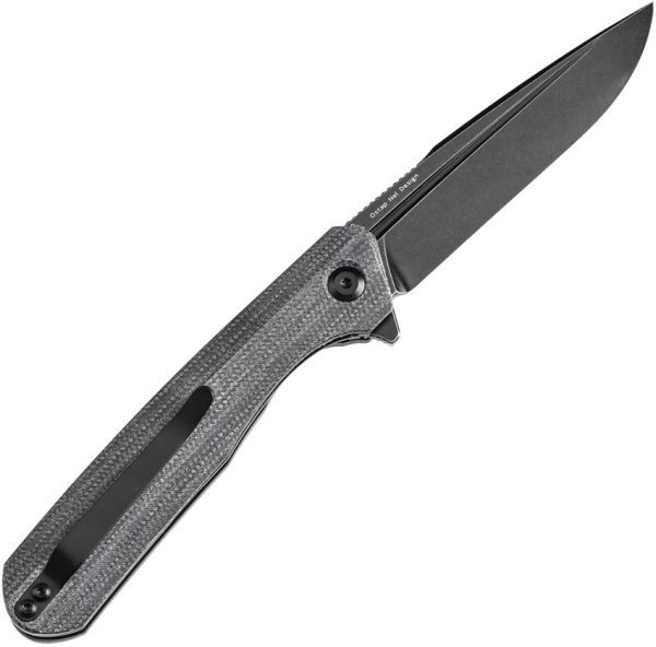 Kansept Qilin Linerlock Black Micarta Drop Point