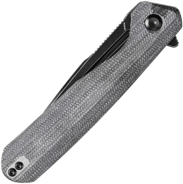 Kansept Qilin Linerlock Black Micarta Drop Point