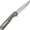 Kansept Qilin Linerlock Drop Point - Olive G10