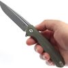 Kansept Qilin Linerlock Drop Point - Olive G10