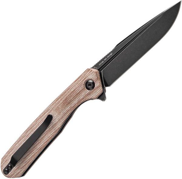 Kansept Qilin Linerlock Drop Point - Brown Micarta